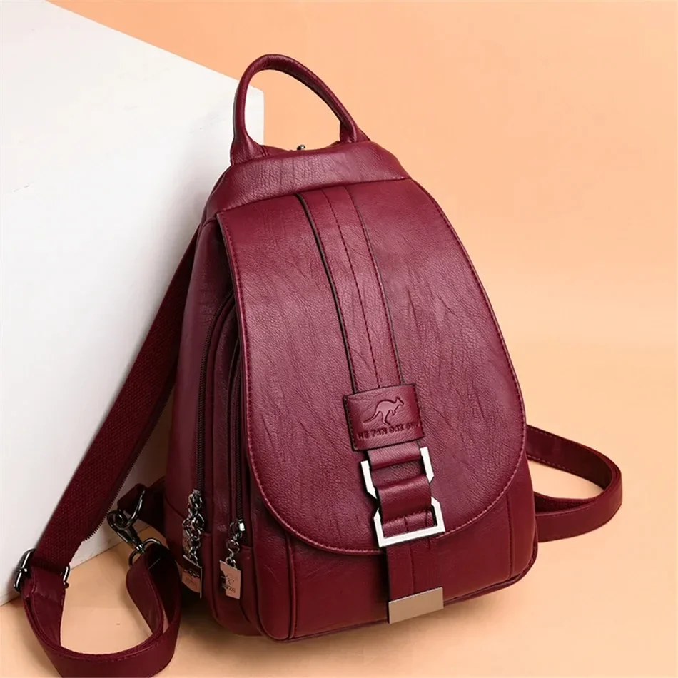 Women'S Kangaroo Bags - Zaini multifunzionali in pelle da donna