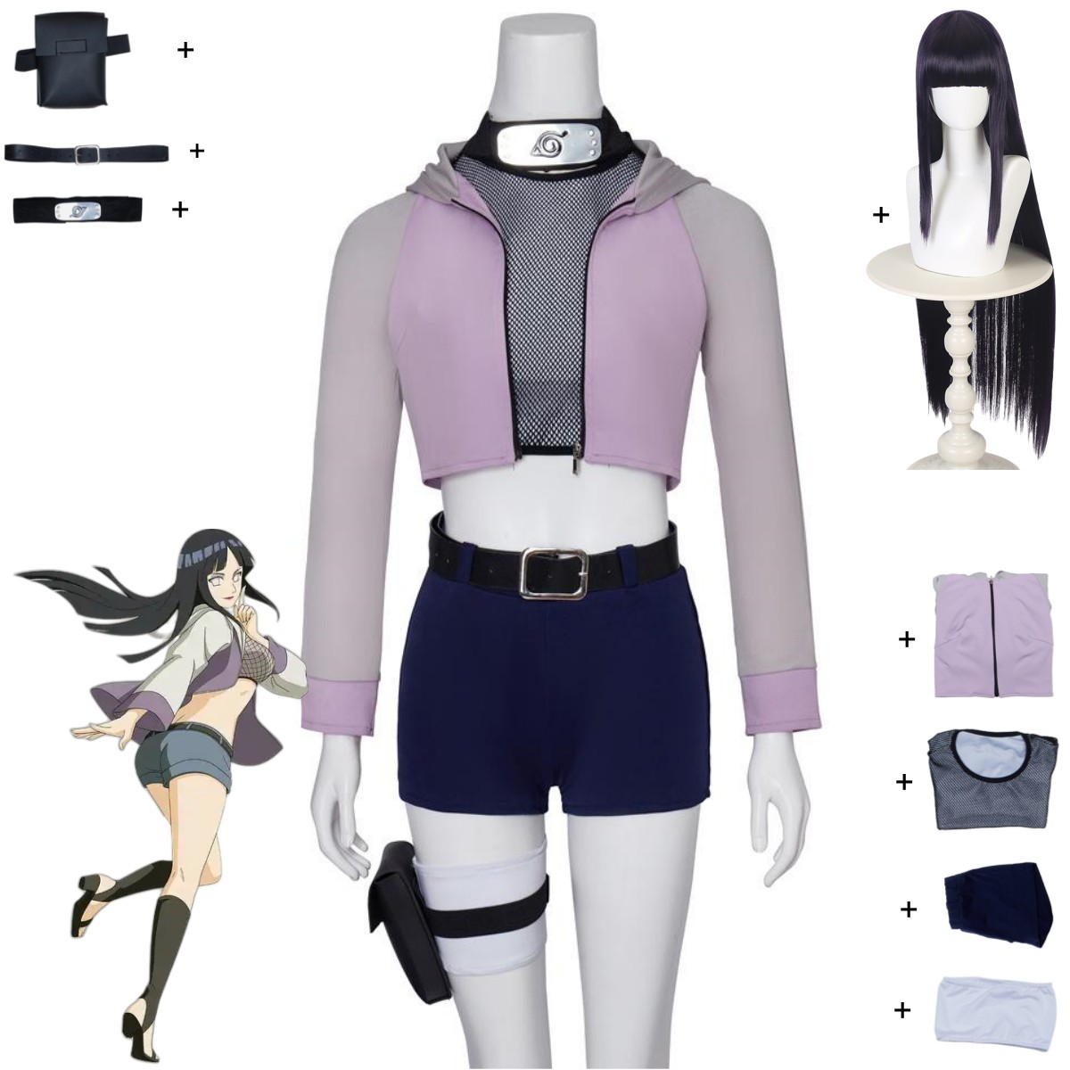 Anime Hyuga Hinata Costume Cos - Women Bags Accessories recensione e prezzo