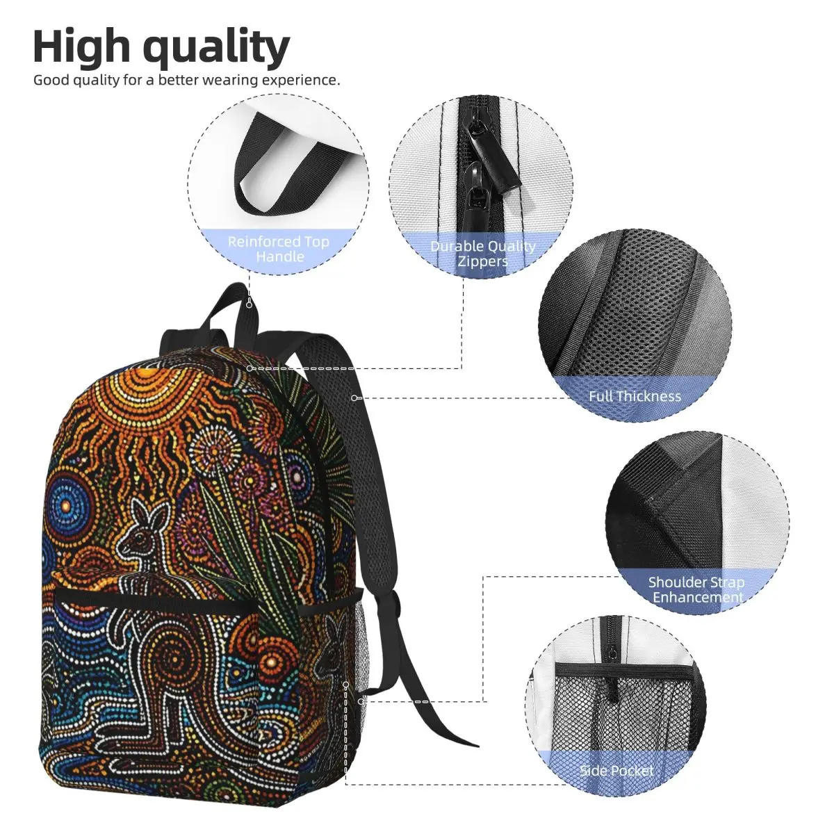 Zaino australiano astratto con - Women'S Kangaroo Bags recensione e prezzo